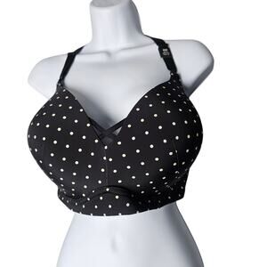 NWT Torrid Dream Wire-Free Push-Up Bra 50B Black Polka Dot 360 Back Smoothing